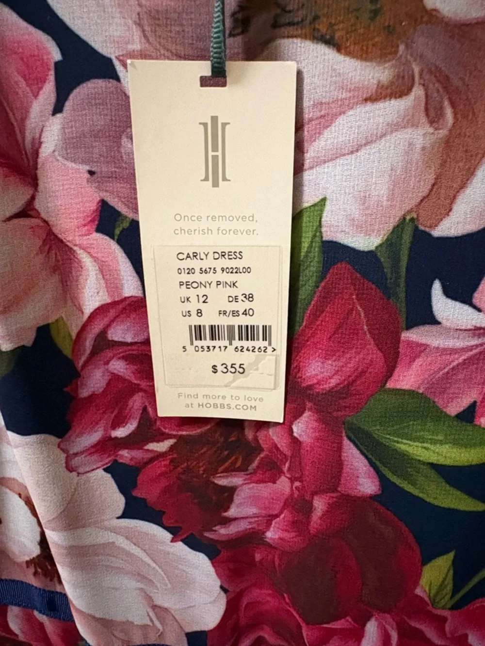 Hobbs London Carly Dress in Peony Pink Floral | Size US 8 / UK 12 – NWT - Picture 5 of 9